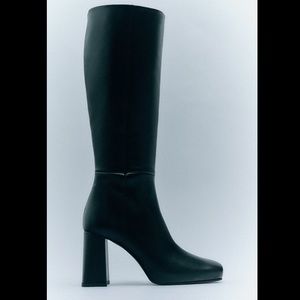 💕ZARA Womens Platform High Heeled Boots